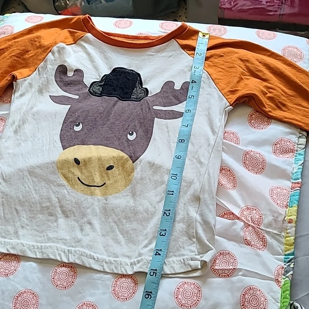 Alex & Jack Boys Reindeer Long Sleeve T-shirt size 5 gently loved